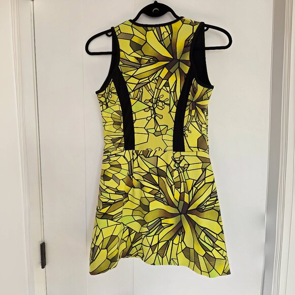 Mauna Kea Yellow Graphic Mini Dress S (Unique! Perfect for music festival!) - Picture 4 of 11